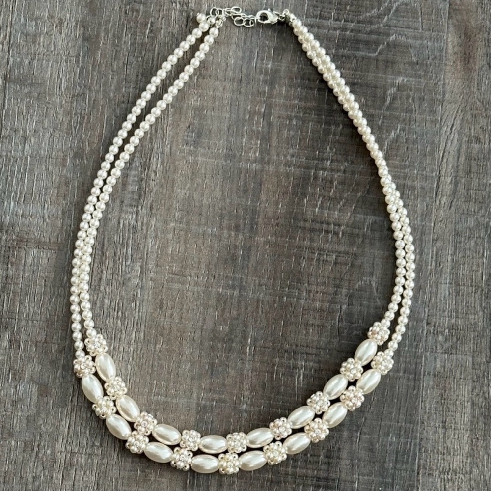 💞 New Women’s Beaded Double Strand Necklace